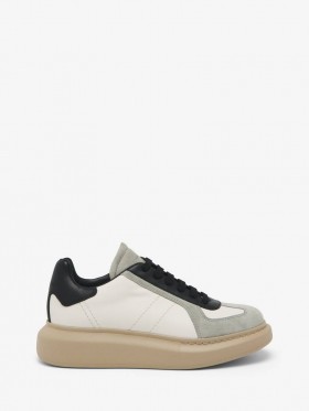 Kvinnor Överdimensionerade Retro-Sneaker i Mindre Vit/grå/svart
