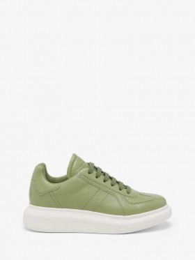 Kvinnor Överdimensionerade Retro-Sneaker i Olivolja